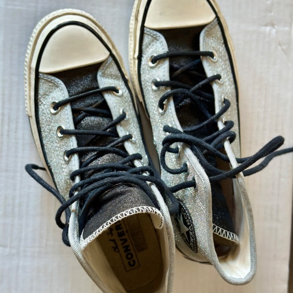 Converse platform high tops silver sparkle 7 - Picture 2 of 7